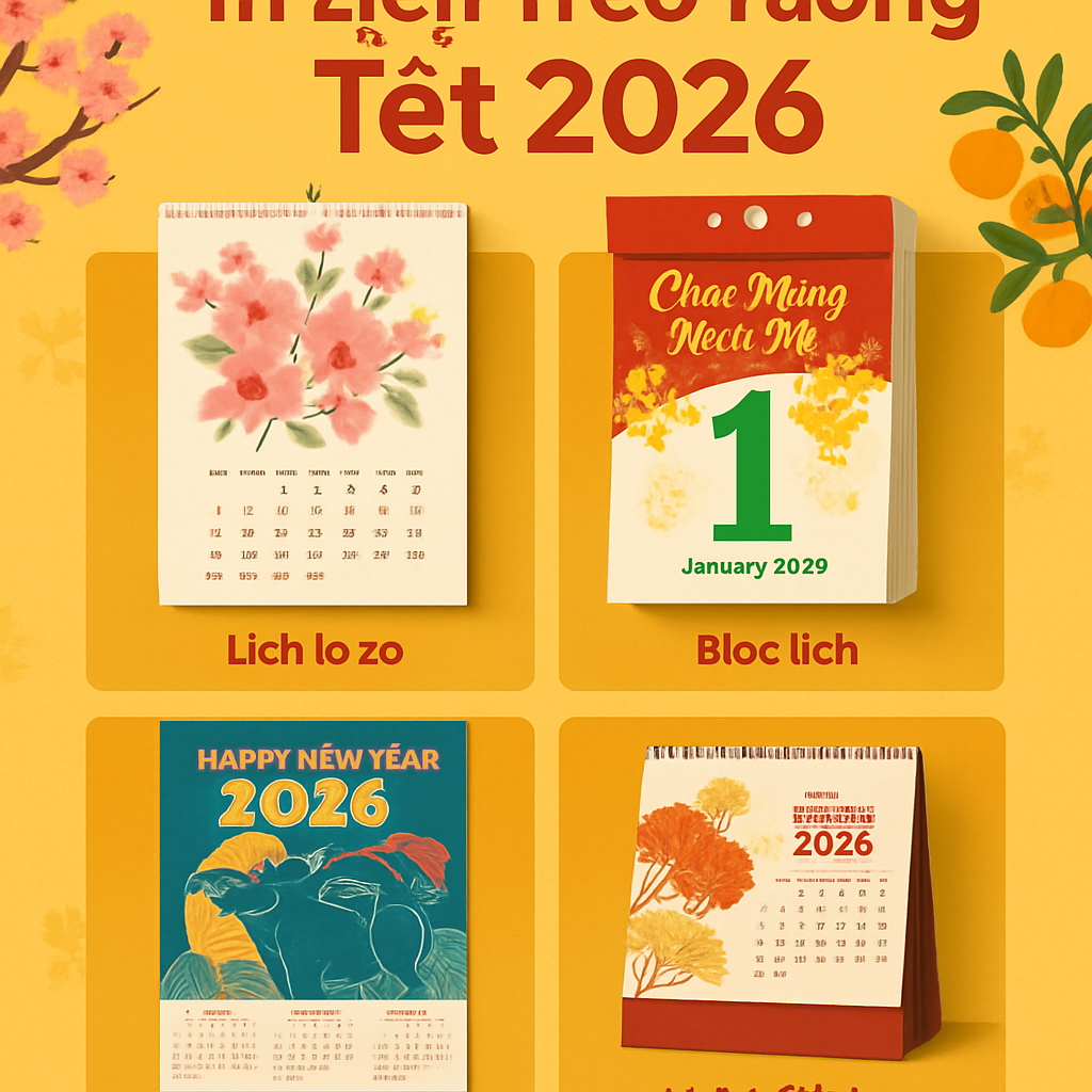 In Lịch Treo Tường và Quà Tết 2026