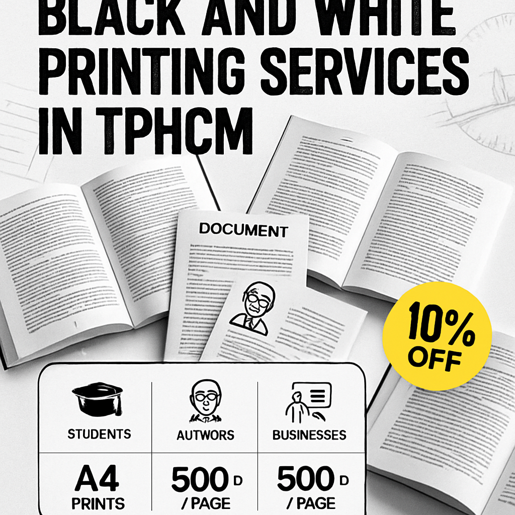 Dịch Vụ In Sách Đen Trắng Giá Rẻ