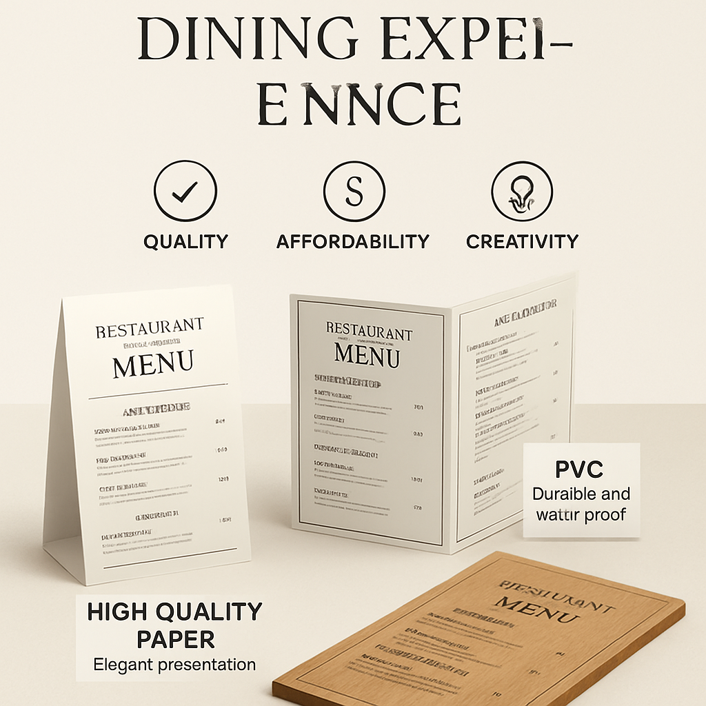 Dịch Vụ In Menu Restaurant & Café Luôn Sẵn Có