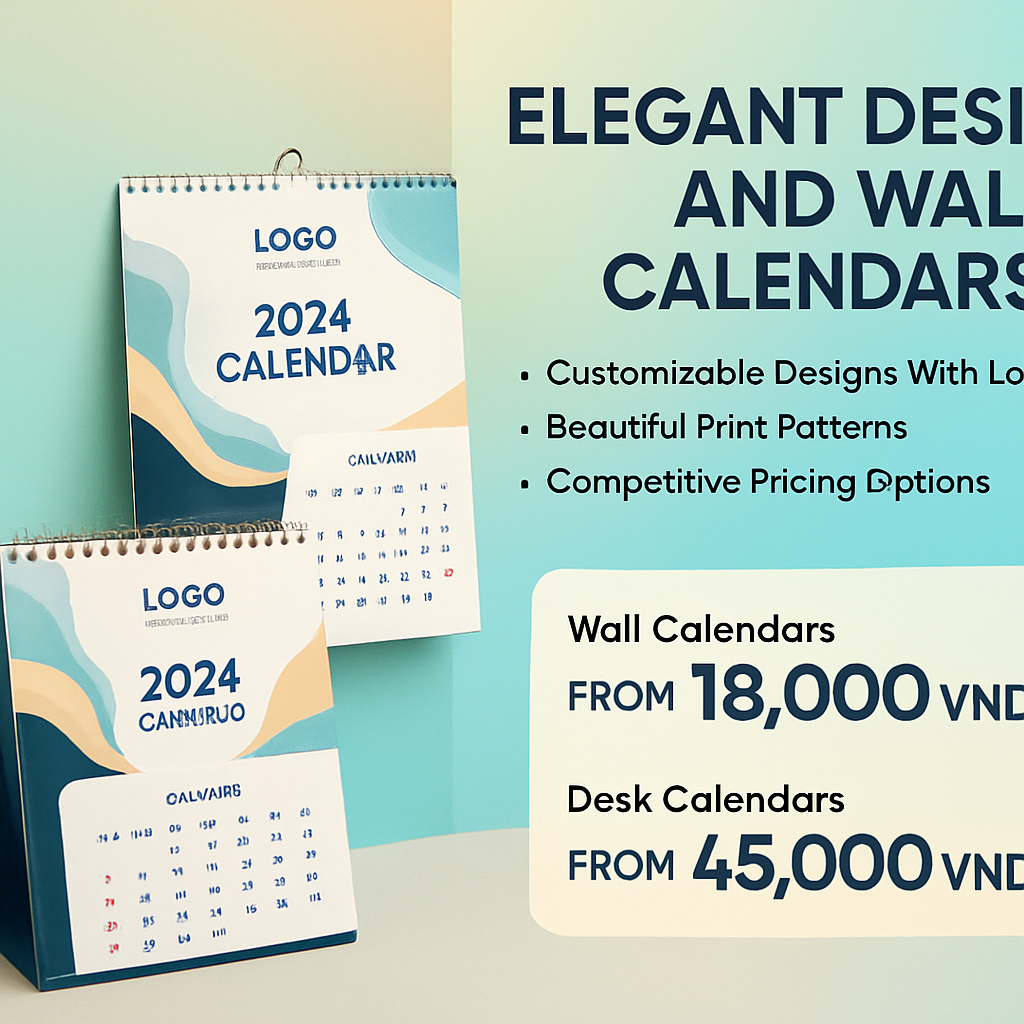 In Lịch Để Bàn & Treo Tường Làm Quà Tết