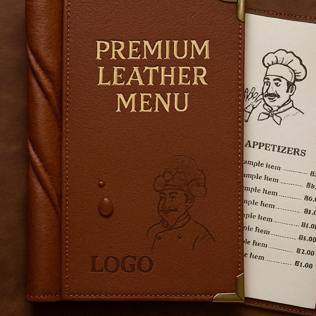 In Menu Bìa Da Sang Trọng, Bền Đẹp