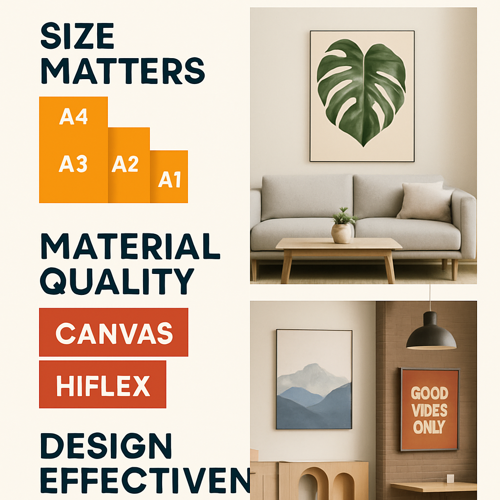 In Poster Khổ Lớn Trong Nhà: Kích Thước, Chất Liệu & Ứng Dụng