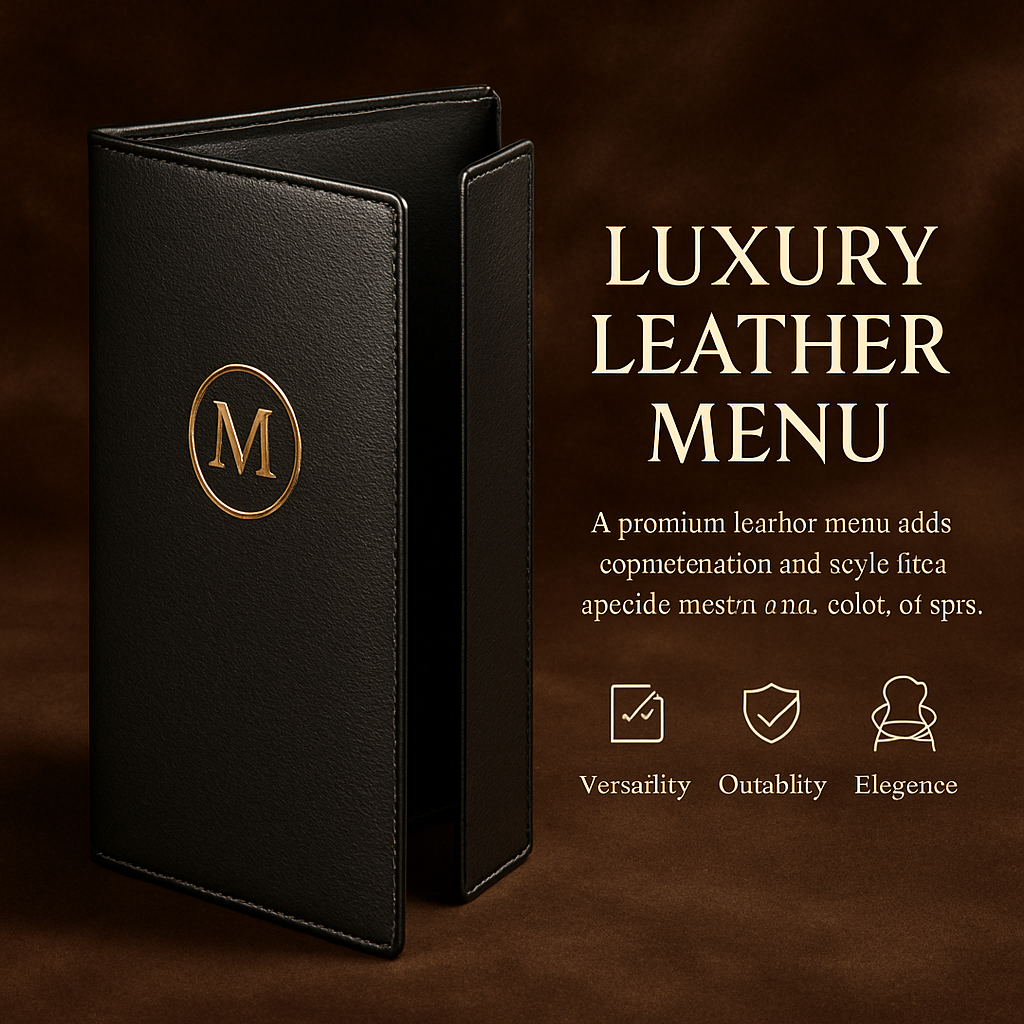 Menu Bìa Da Sang Trọng, Dễ Thay Ruột