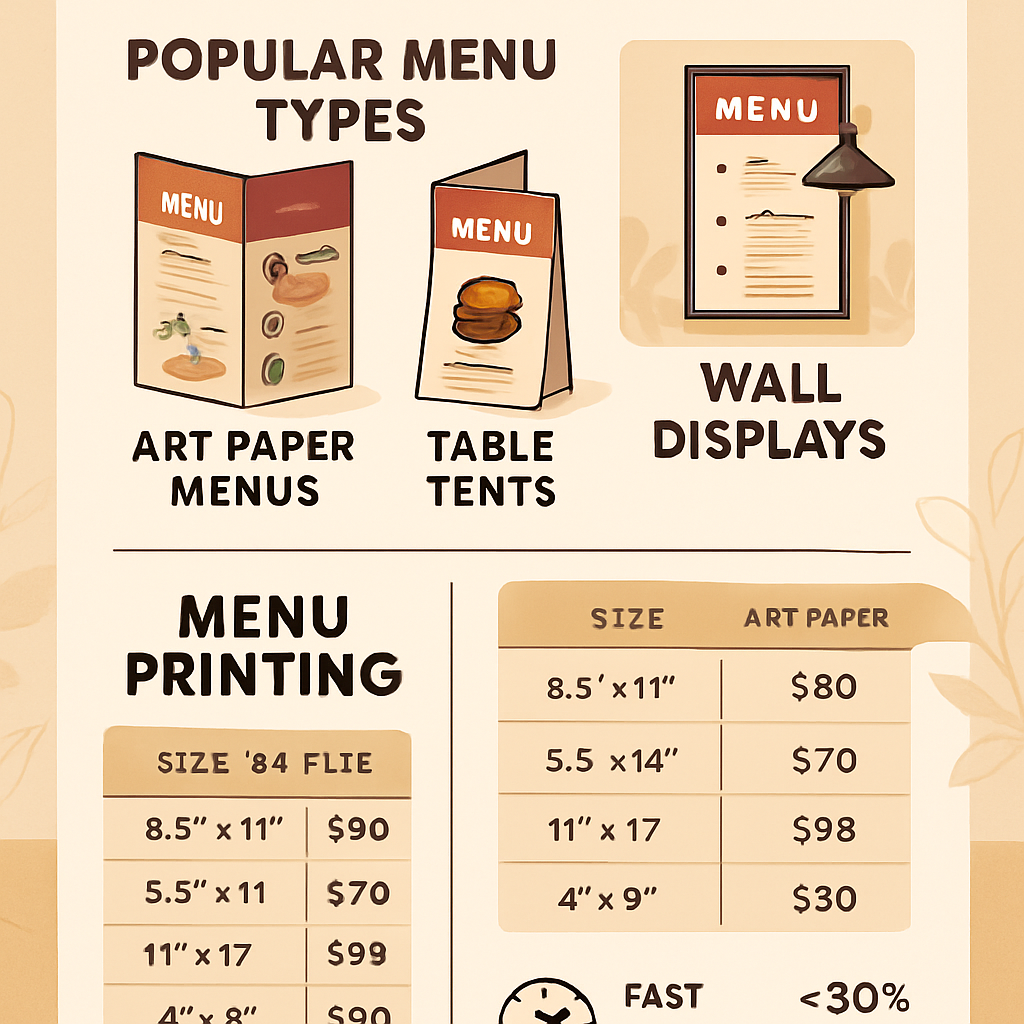 Top 10 Xu Hướng In Menu Nhà Hàng Quán Café