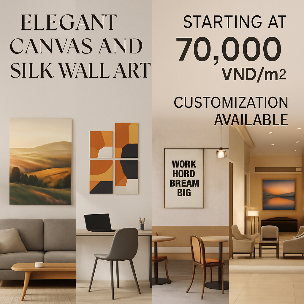 Tranh Canvas Lụa Trang Trí Nội Thất Đẹp, Giá Rẻ