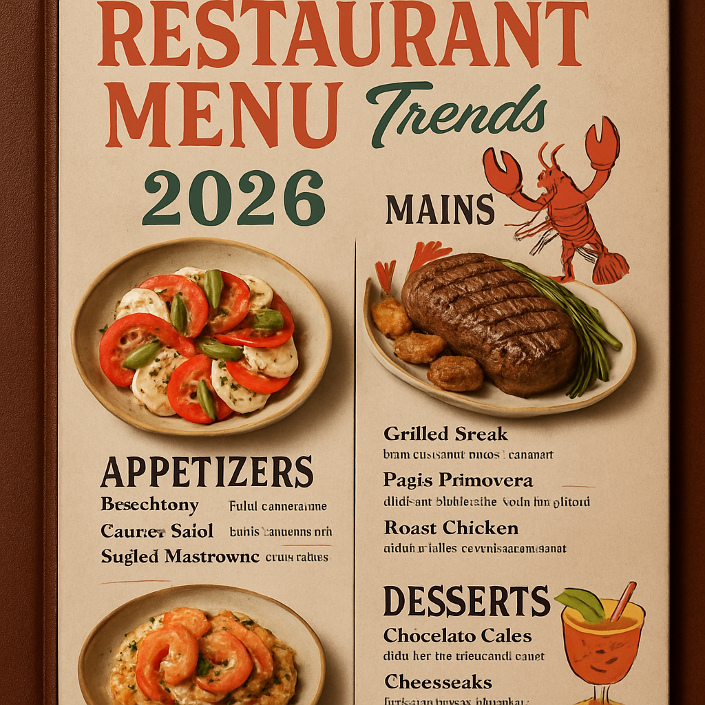 Xu hướng Thiết Kế Menu Nhà Hàng 2026