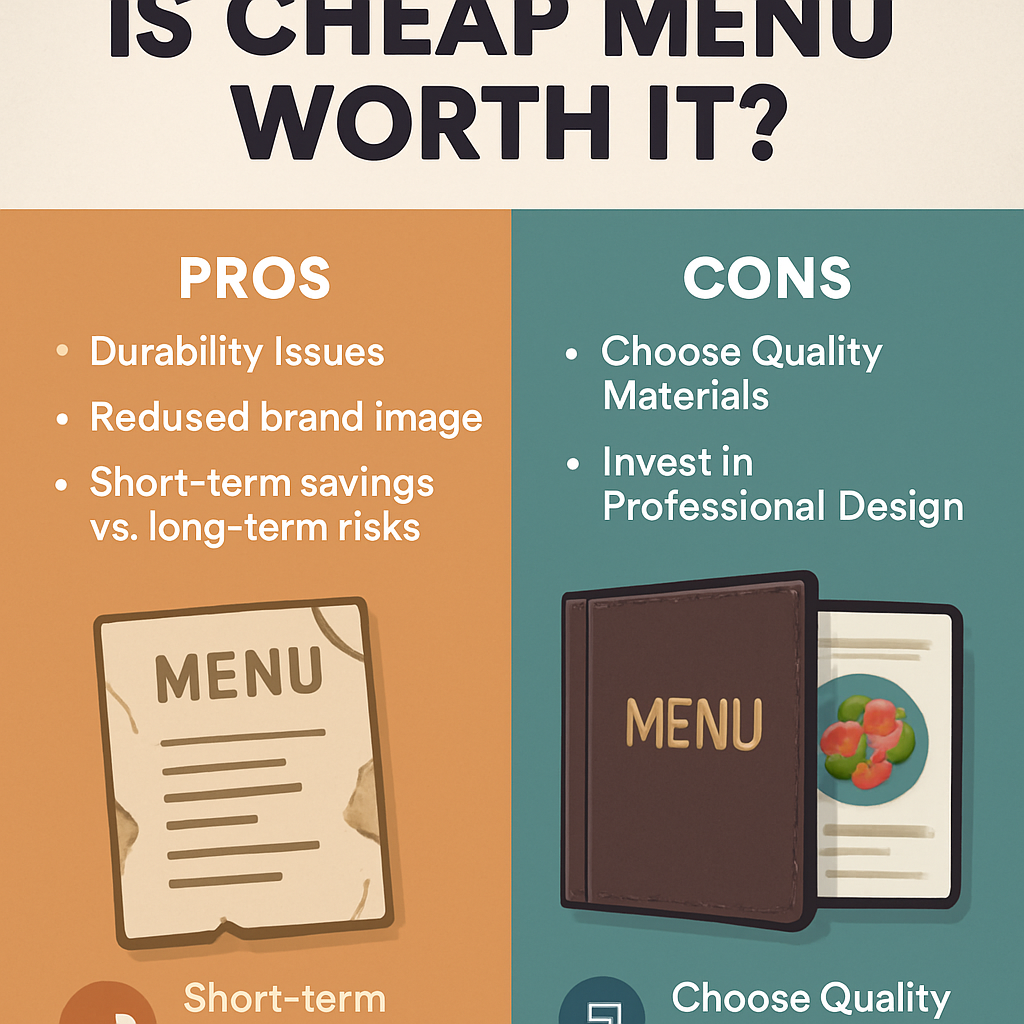 Nhược điểm Menu Rẻ: Bền kém, Mất Hình Ảnh