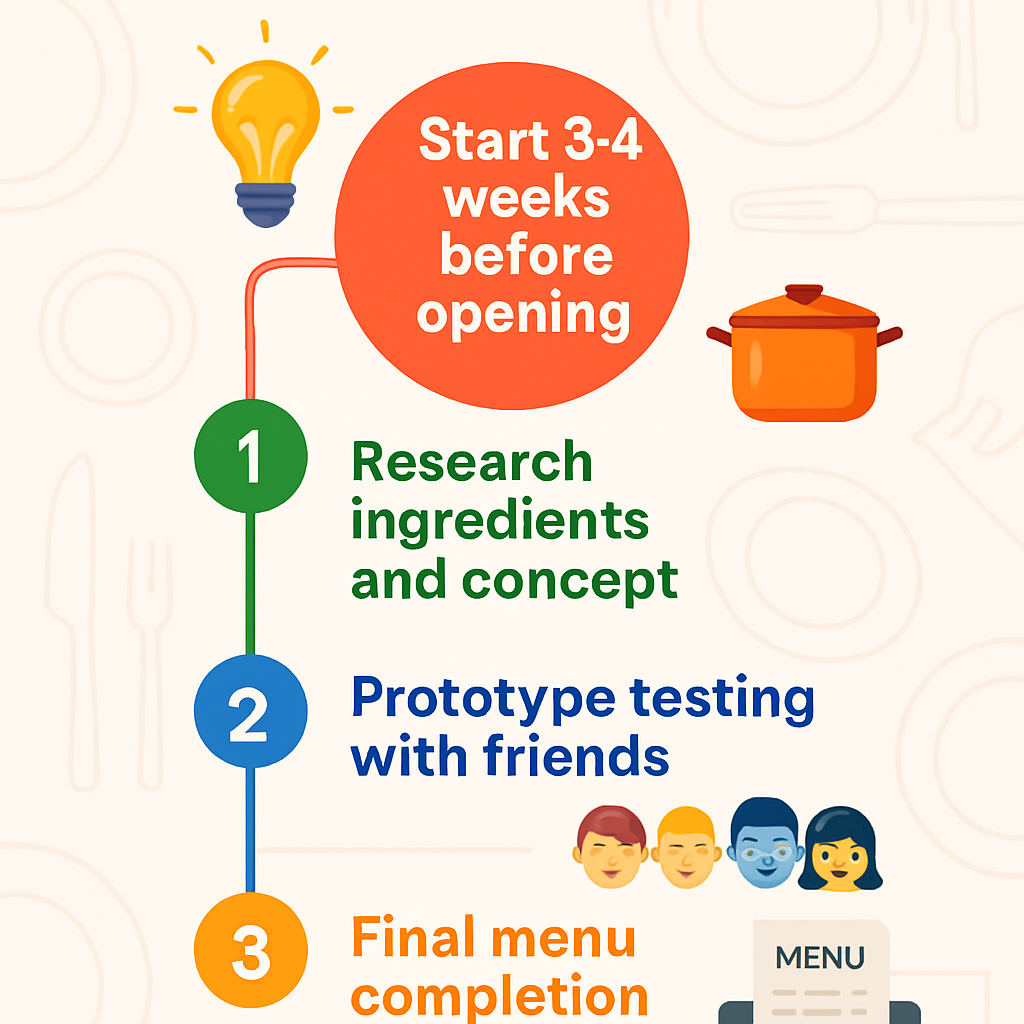 Nên làm menu 3-4 tuần trước khai trương